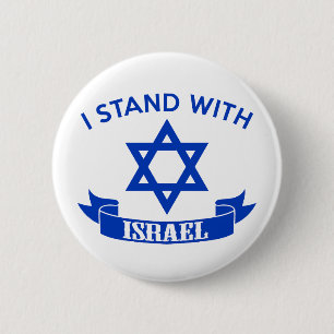 I Stand with Israel 6 Cm Round Badge