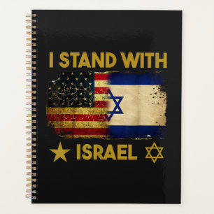 I Stand with Israel America Flag Planner