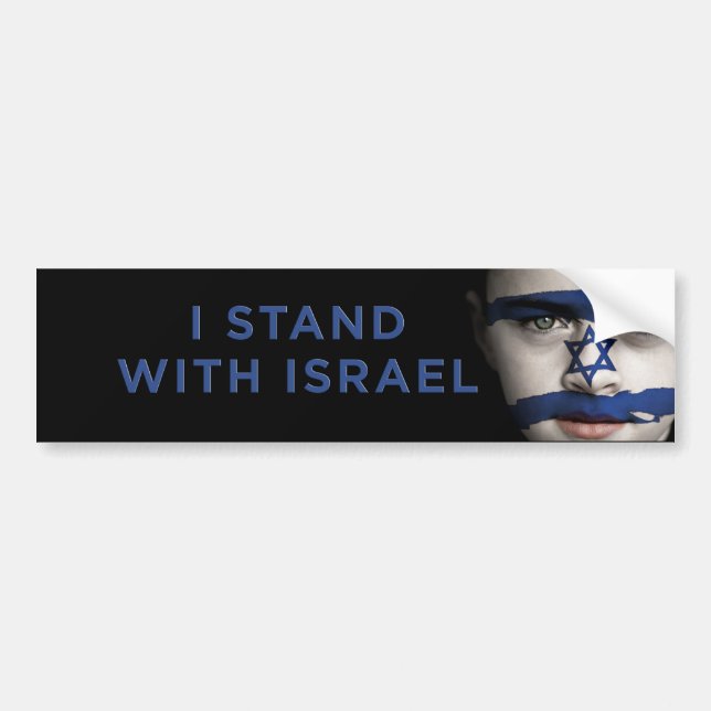 "I stand with Israel" Bumper Sticker (Front)