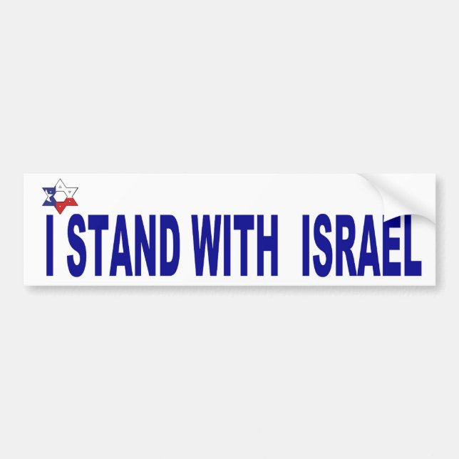 I Stand With Israel BUMPER Sticker (Front)