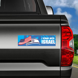 I STAND WITH ISRAEL BUMPER STICKER