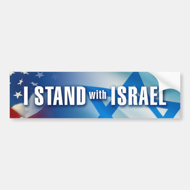 I Stand with Israel Bumper Sticker (Front)