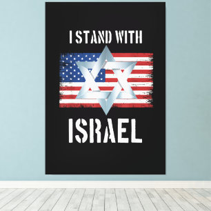 i stand with israel canvas print