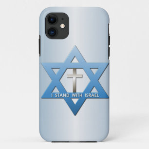 I Stand With Israel Christian Cross Star of David iPhone 11 Case