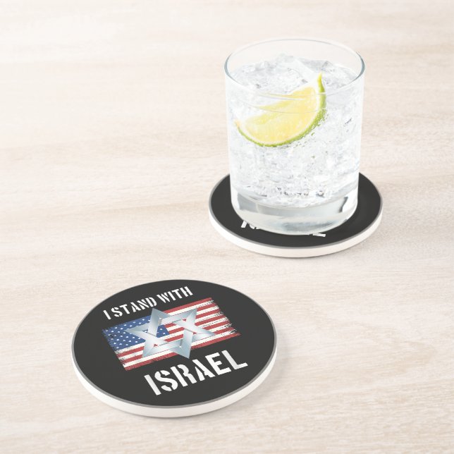 i stand with israel  coaster (Side)