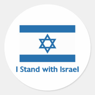 I Stand With Israel Gifts and Tees Classic Round Sticker