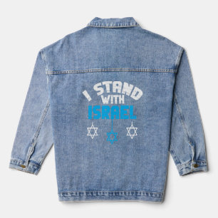 I Stand With Israel Jewish Gifts  Denim Jacket