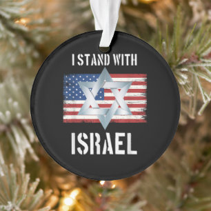 i stand with israel  ornament