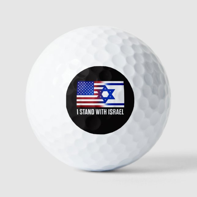 I Stand with Israel Patriotic Golf Balls (Front)