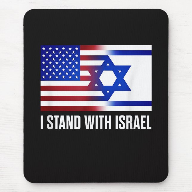I Stand with Israel Patriotic Mouse Mat (Front)