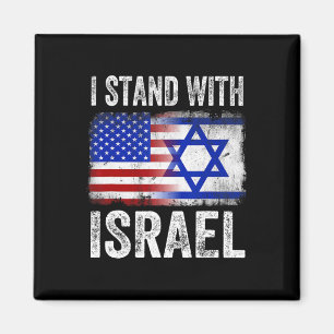 I Stand With Israel Patriotic T Shirt Usa And Isra Magnet
