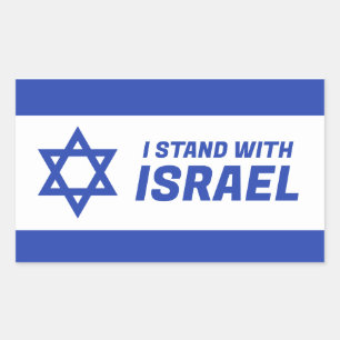 I Stand With Israel Rectangular Sticker