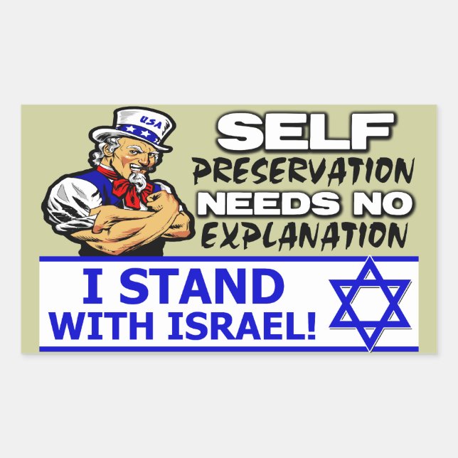 I Stand With Israel! Rectangular Sticker (Front)