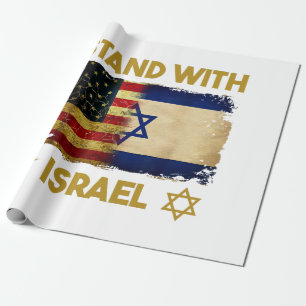 I Stand With Israel Shirt I Stand With Israel Amer Wrapping Paper