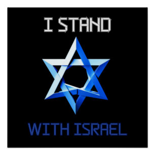 I stand with Israel, support Israel, freedom Poster