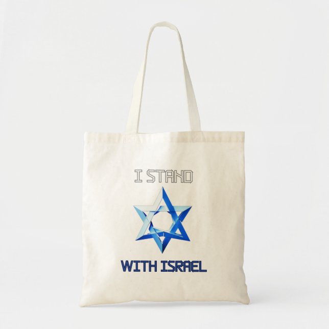 I stand with Israel, support Israel Tote Bag (Front)