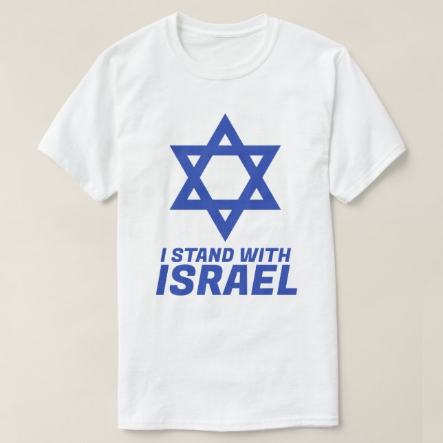 I Stand With Israel T-Shirt (Design Front)