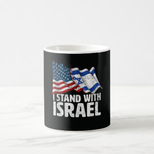 I Stand With Israel USA American Flag Coffee Mug