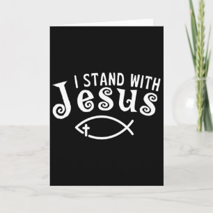 I Stand With Jesus Christian Testimony Faith Fish Card