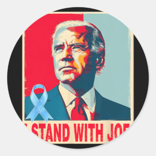 I Stand With Joe Support Biden Prostate Cancer Pra Classic Round Sticker