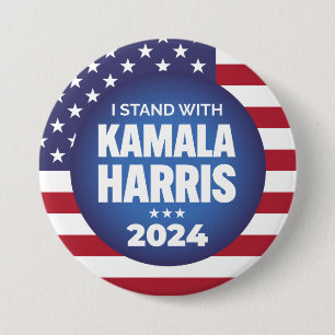 I Stand With Kamala Harris 2024 7.5 Cm Round Badge