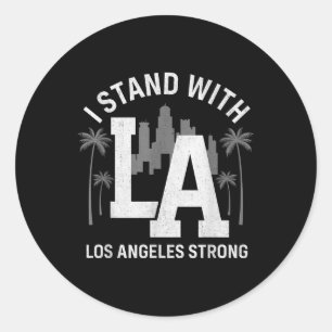 I Stand With La California Los Angeles Classic Round Sticker