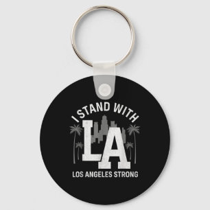 I Stand With La California Los Angeles Key Ring