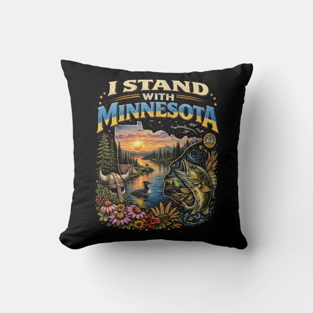 I Stand With Minnesota Cushion (Front)