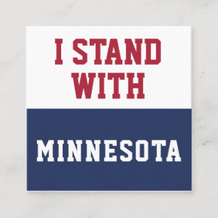 I Stand With Minnesota Square Business Card