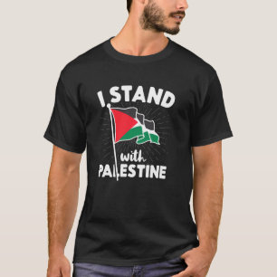 I Stand With Palestine Flag Arabic Freedom Non Dis T-Shirt