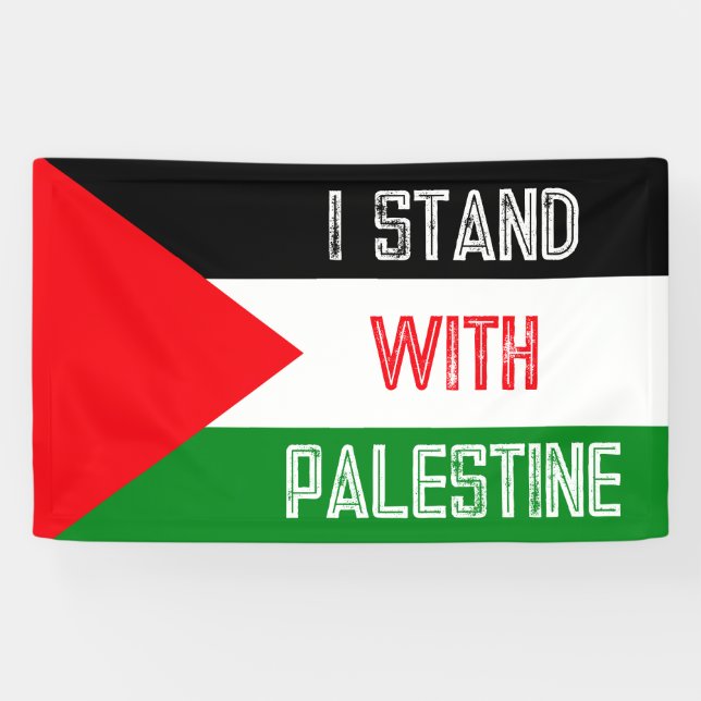 I Stand with Palestine Flag Banner (Horizontal)