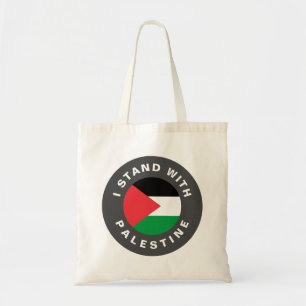 I Stand with Palestine flag custom text Tote Bag