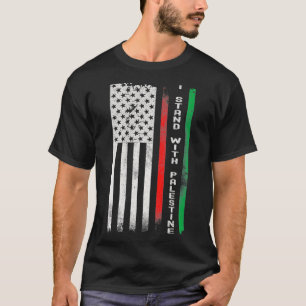 I Stand With Palestine Flag Premium  T-Shirt