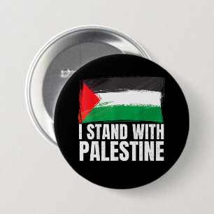 I Stand with Palestine Gaza Genocide Flag 7.5 Cm Round Badge