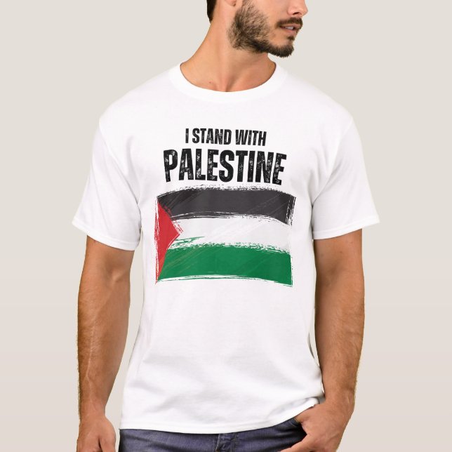 I stand with palestine support palestine T-Shirt (Front)