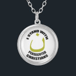 I Stand With Persecuted Christians Arabic Nun Silver Plated Necklace<br><div class="desc">Show your support for the Christians in Iraq with this custom Arabic letter standing for Nun. Show your solidarity with all the Christians in Iraq who are being persecuted.</div>