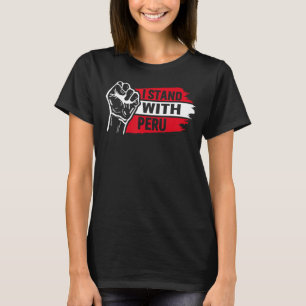 I Stand With Peru Vintage Peru Flag Peruvian Men W T-Shirt