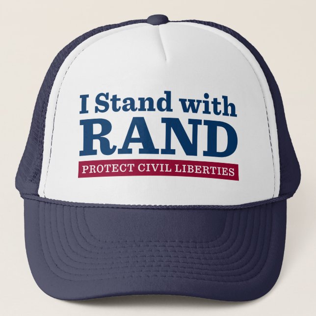 I Stand With Rand Trucker Hat (Front)