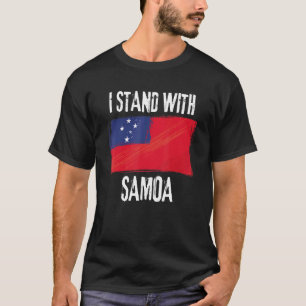 I Stand With Samoa Flag Samoan Flag T-Shirt
