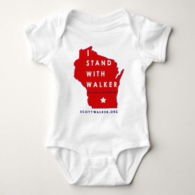 I Stand With Scott Walker Baby Bodysuit (Front)