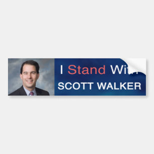 I Stand With Scott Walker Bumper Sticker