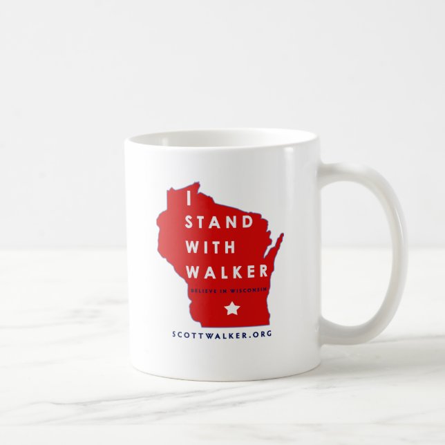 I Stand With Scott Walker Coffee Mug (Right)