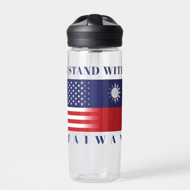 I Stand With Taiwan Water Bottle (Front)