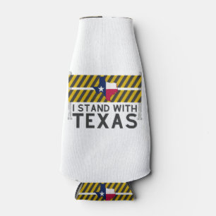 I Stand With Texas Bottle Cooler