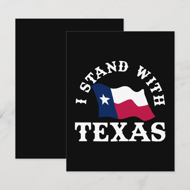 I Stand With Texas Card (Front/Back)