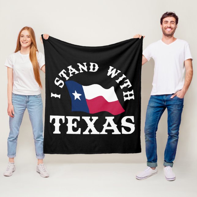 I Stand With Texas Fleece Blanket (In Situ)