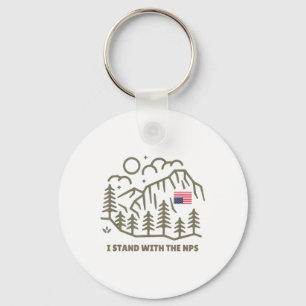 I Stand With The Nps - National Park Support Key Ring