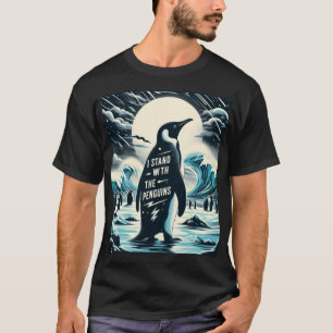 I Stand With The Penguins funny political tariffs T-Shirt