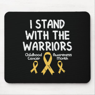 I Stand With The Warriors Childhood Cancer Awarene Mouse Mat