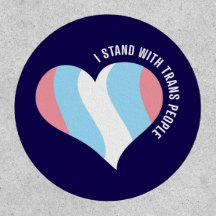 I Stand With Trans People Heart Patch